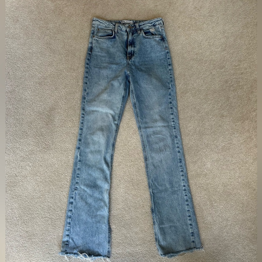 Zara Light Blue Flare Jeans